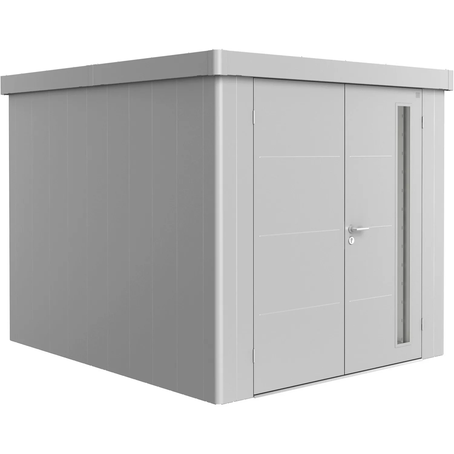 Biohort Gerätehaus Neo 3B Doppeltüre Silber-Metallic günstig online kaufen