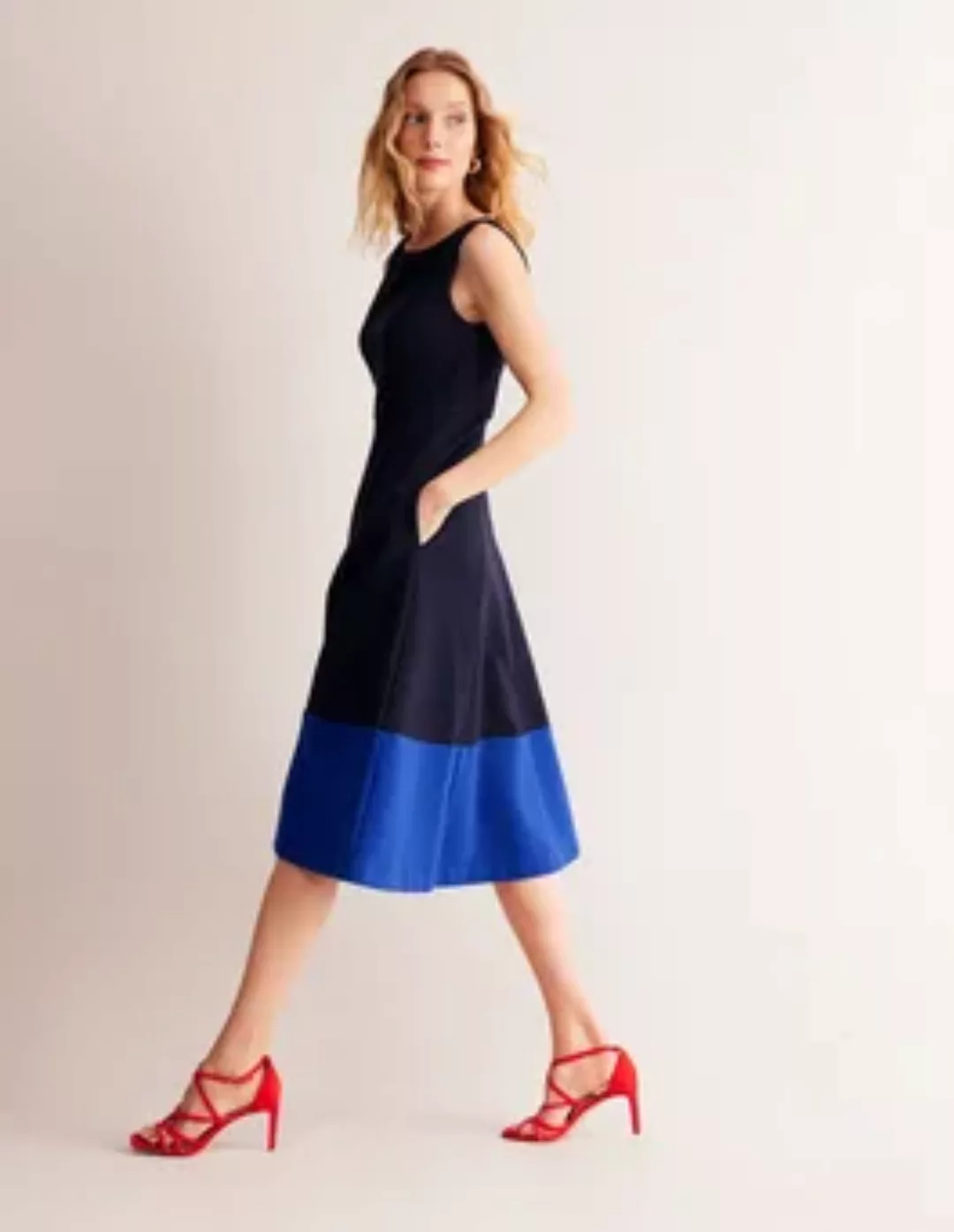 Scarlet Ottoman-Kleid aus Ponte Damen Boden, Marineblau und Surf the Web günstig online kaufen