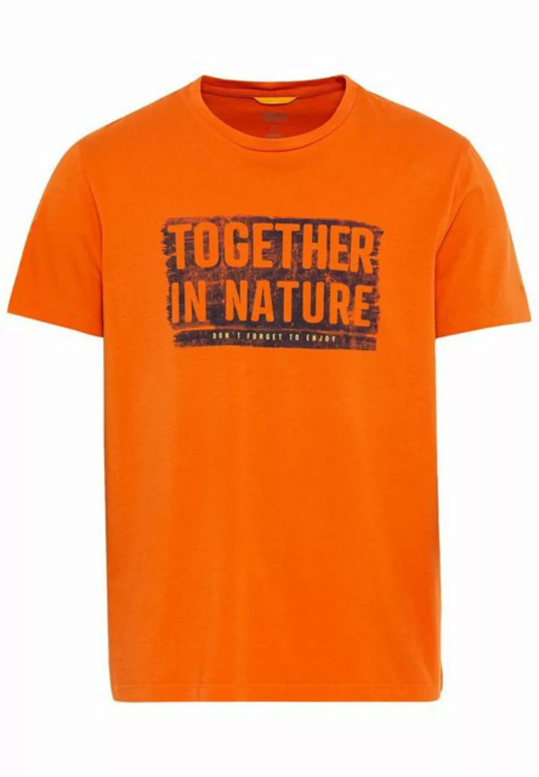 camel active T-Shirt camel active Herren T-Shirt Together in Nature orange günstig online kaufen