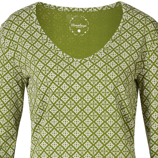 Langarm Shirt Aus Bio-baumwolle Gemustert günstig online kaufen