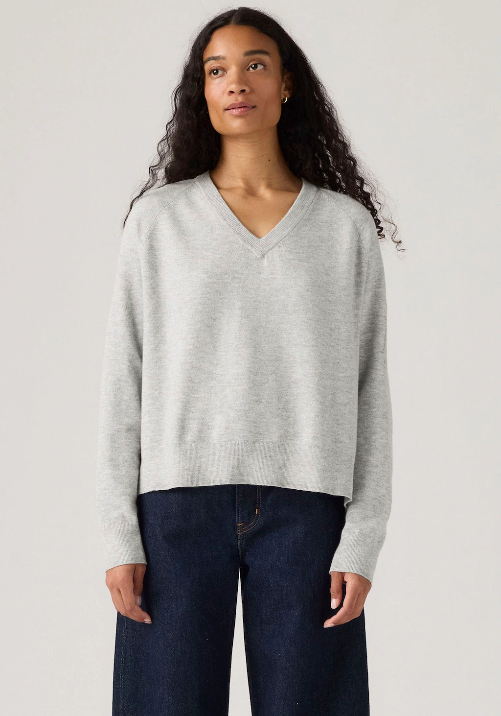 Levis V-Ausschnitt-Pullover "TARA SUPER SOFT V", im Bund beidseitig mit kur günstig online kaufen