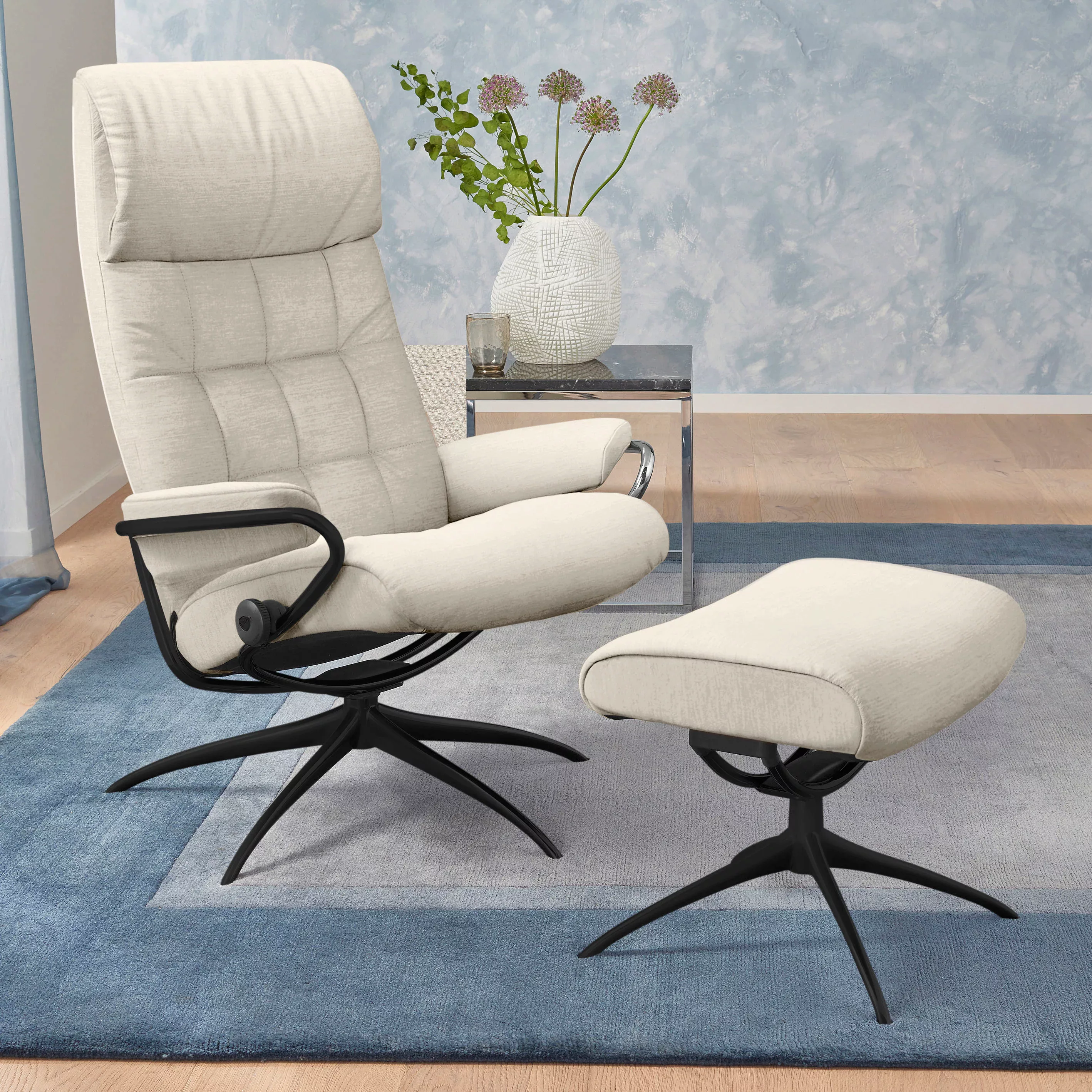 Stressless Relaxsessel "London", (Set, Relaxsessel mit Hocker), mit Hocker, günstig online kaufen