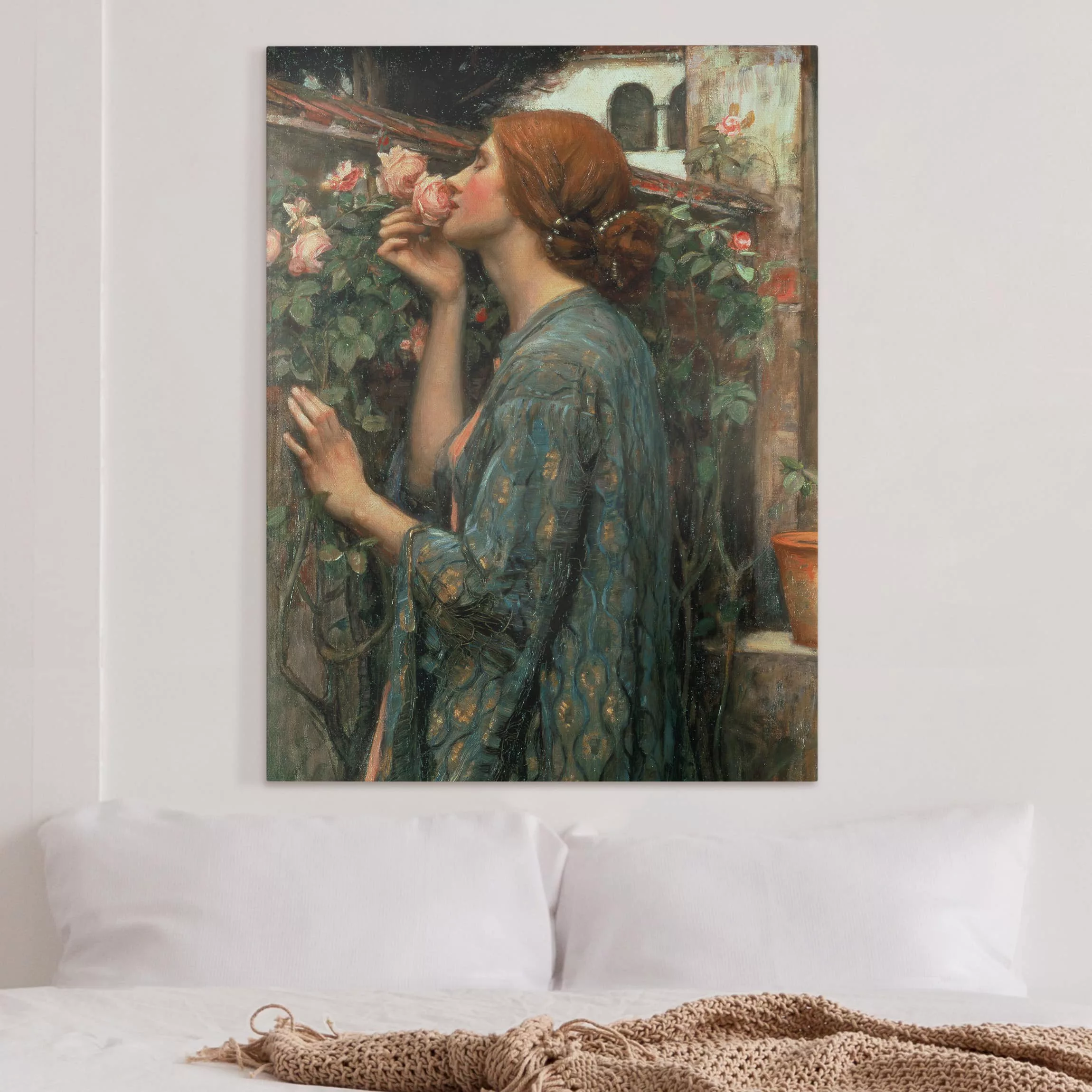 Leinwandbild - Hochformat John William Waterhouse - Die Seele der Rose günstig online kaufen