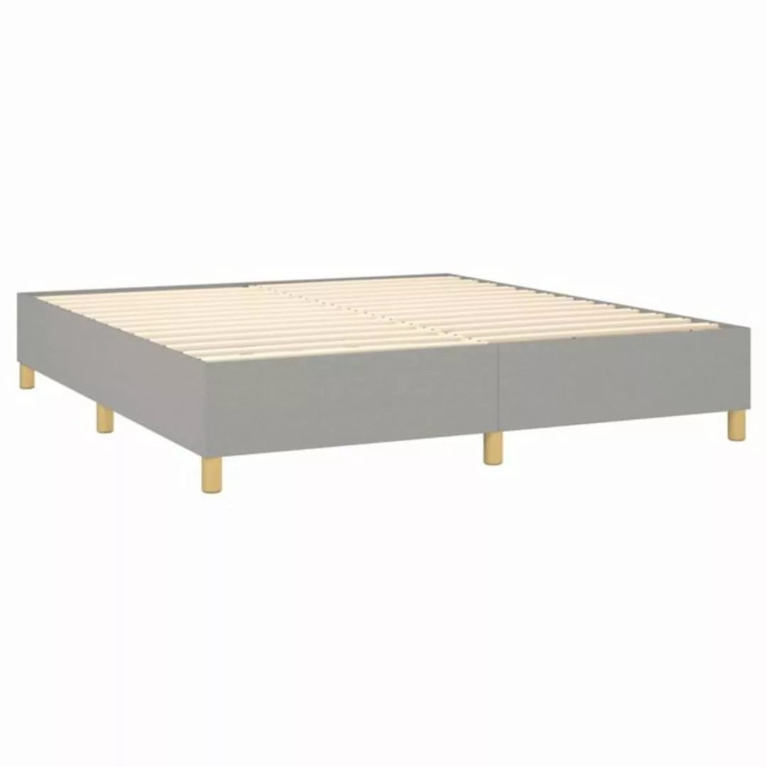 furnicato Bett Boxspringbett mit Matratze Hellgrau 180x200 cm Stoff (1-tlg) günstig online kaufen