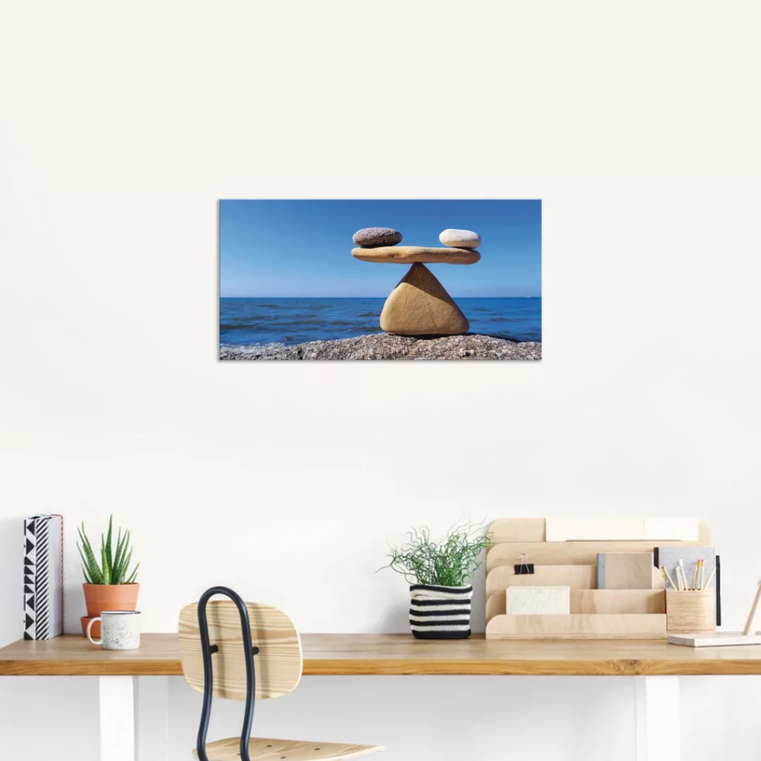 Artland Wandbild "Gleichgewicht - Steine Meer", Zen, (1 St.), als Alubild, günstig online kaufen