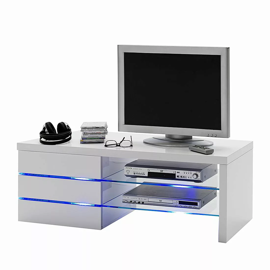 TV-Lowboard  Alba - weiß - 110 cm - 42 cm - 43 cm - Sconto günstig online kaufen