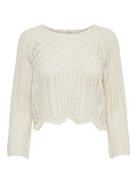 ONLY Strickpullover Eleganter Strickpullover 3/4 Arm Shirt Pointelle Sweate günstig online kaufen