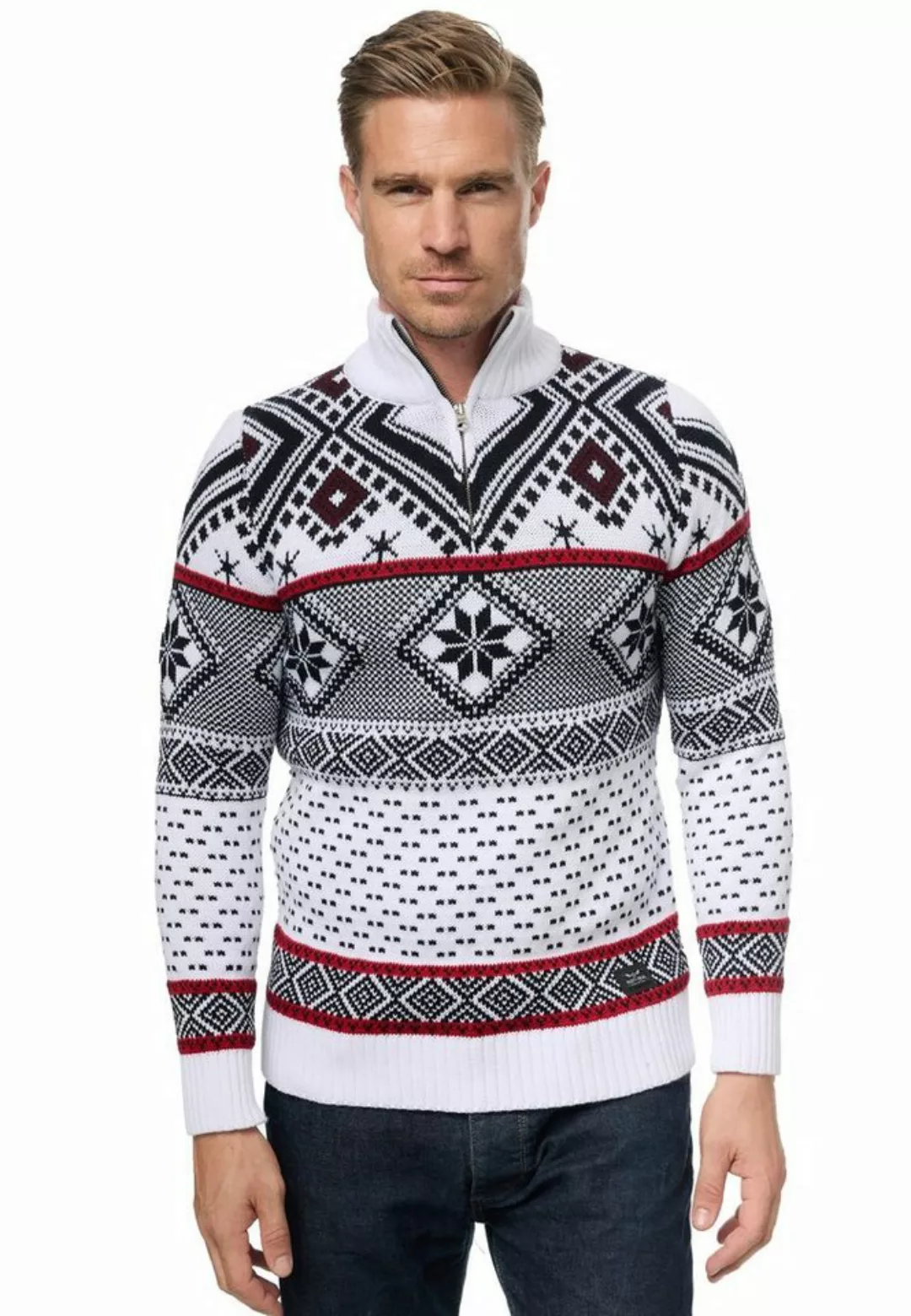 Rusty Neal Strickpullover, mit winterlichem Muster günstig online kaufen