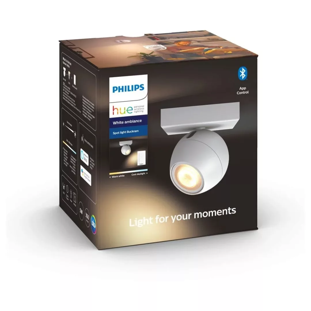 Philips Hue Buckram LED-Spot in Weiß Dimmschalter günstig online kaufen