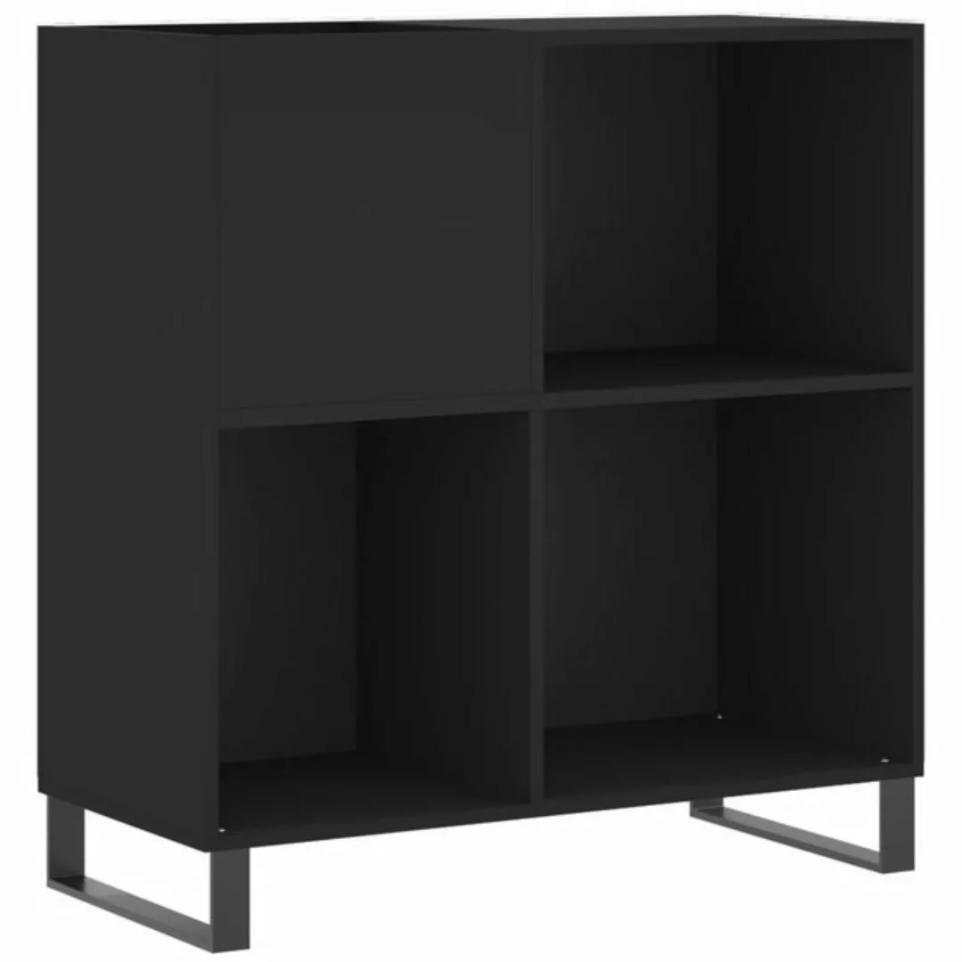 vidaXL Beistellschrank Plattenschrank Schwarz 84,5x38x89 cm Holzwerkstoff günstig online kaufen