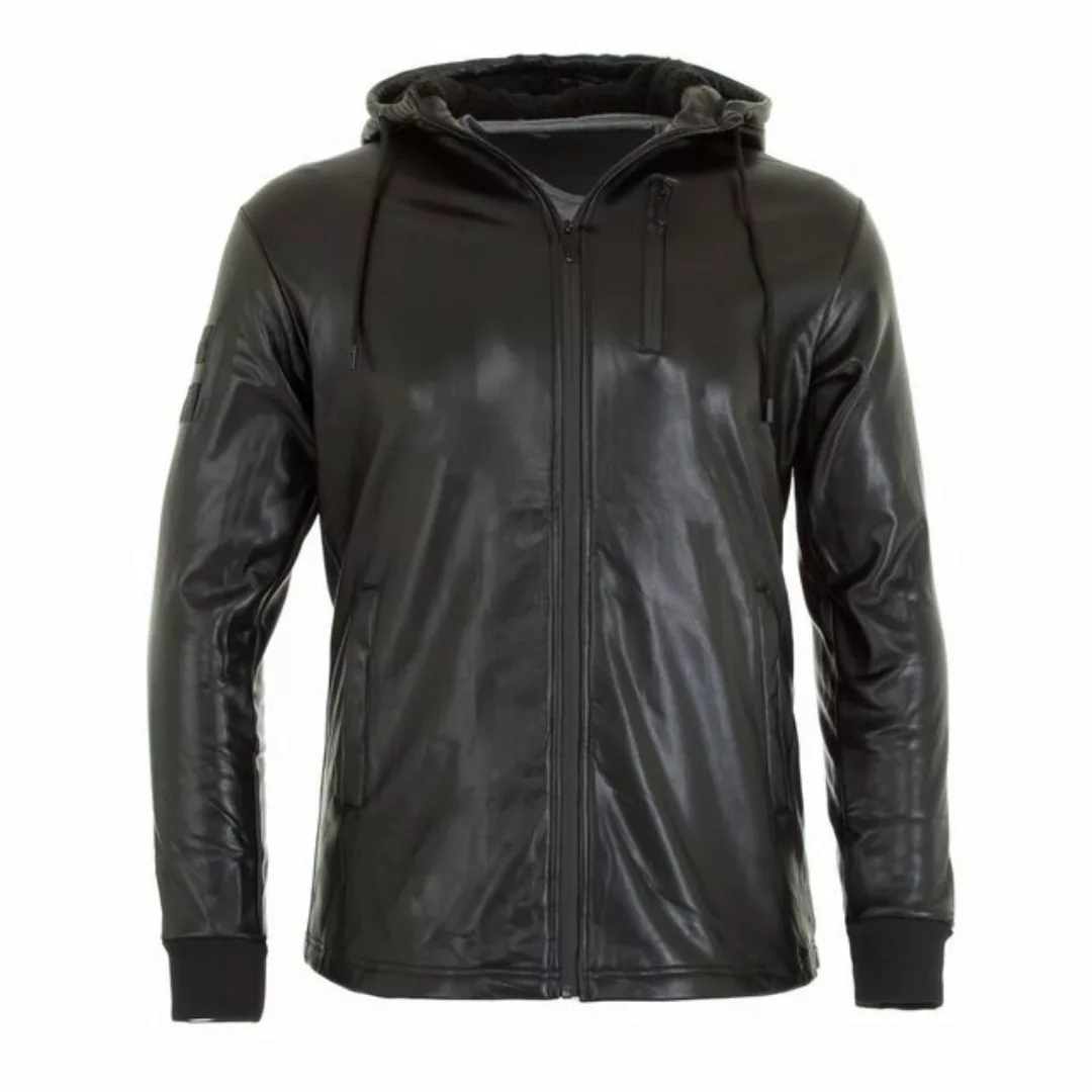 Ital-Design Allwetterjacke Herren Freizeit Kapuze Thermo Jacke in Schwarz günstig online kaufen