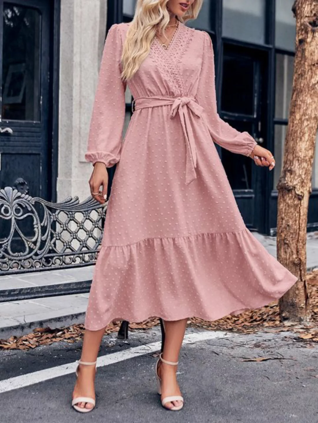 RUZU UG Abendkleid Damen kleid Etui-Kleid Spitze V-Ausschnitt A Linien Frei günstig online kaufen