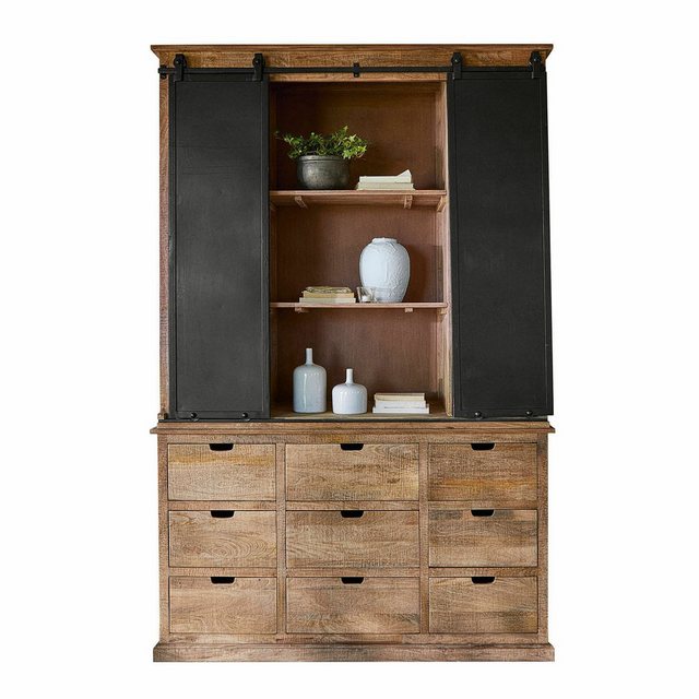 Mirabeau Hochschrank Schrank Luisant braun/schwarz günstig online kaufen