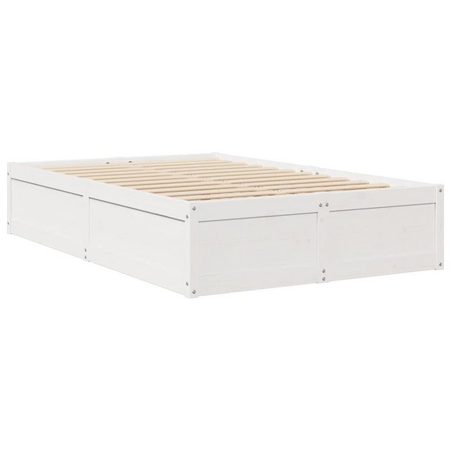 vidaXL Bett Massivholzbett Weiß 135x190 cm Kiefer günstig online kaufen