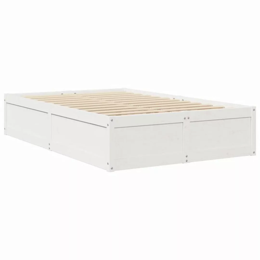 vidaXL Bett Massivholzbett Weiß 120x190 cm Kiefer günstig online kaufen