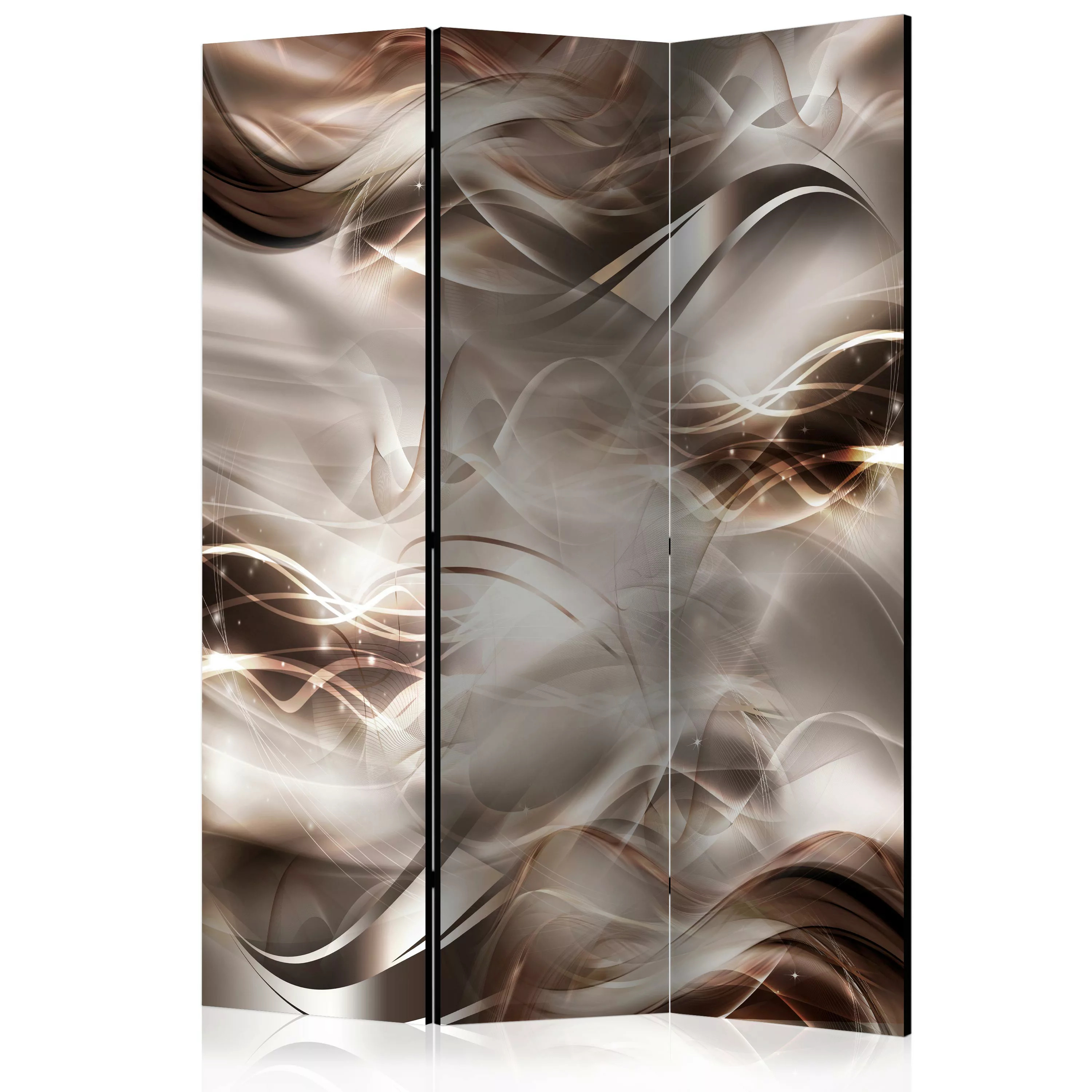 3-teiliges Paravent - Umber Waves [room Dividers] günstig online kaufen