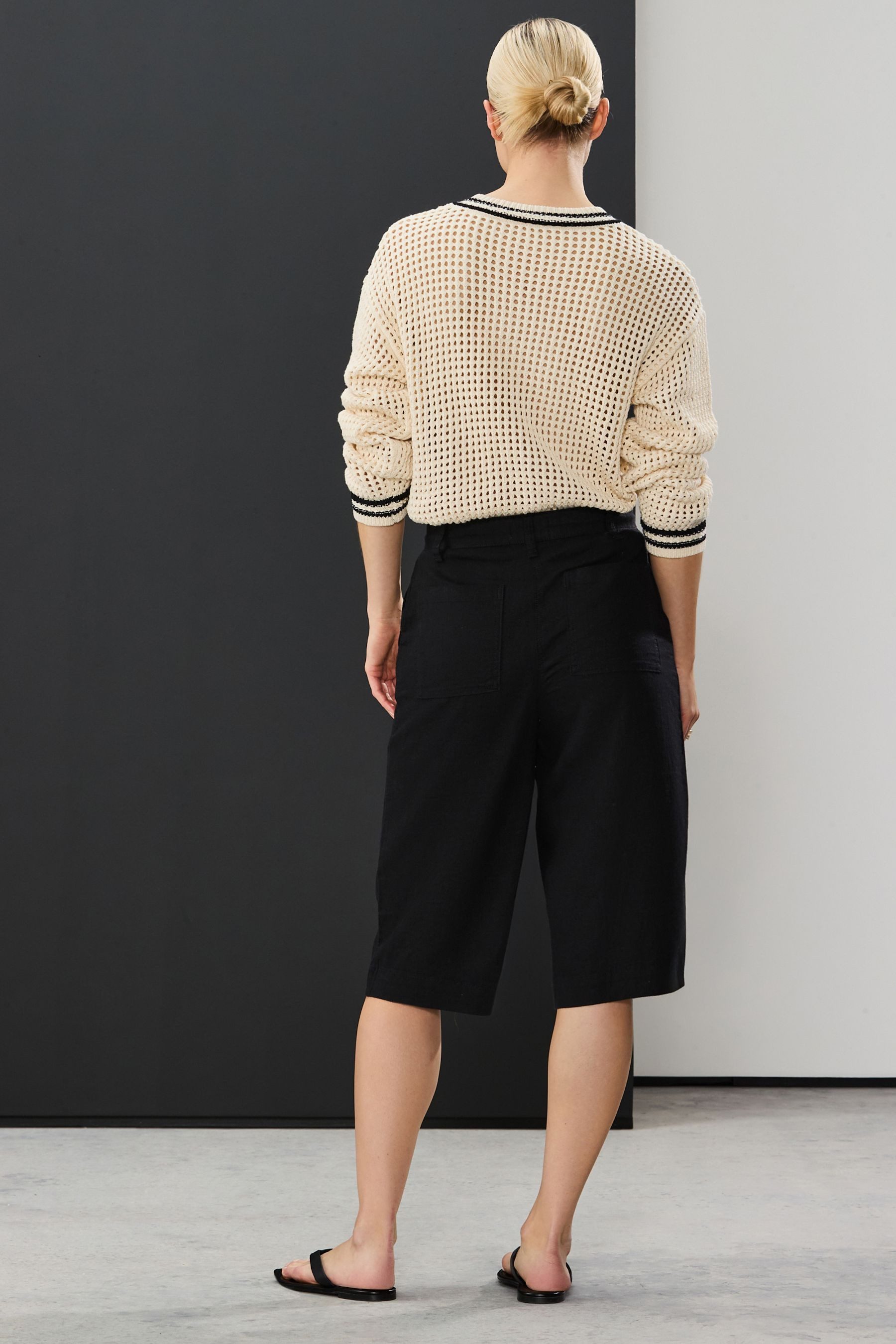 Next Shorts Lange Jeansshorts mit Leinenanteil, günstig online kaufen
