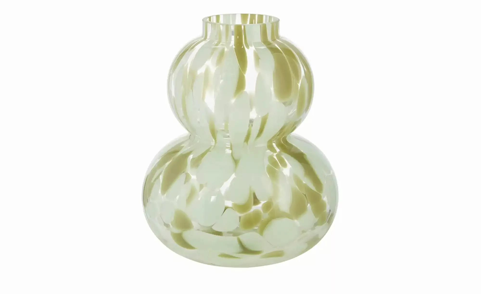 HOME STORY Vase   ¦ gelb ¦ Glas ¦ Maße (cm): H: 21  Ø: 17 Accessoires > Vas günstig online kaufen