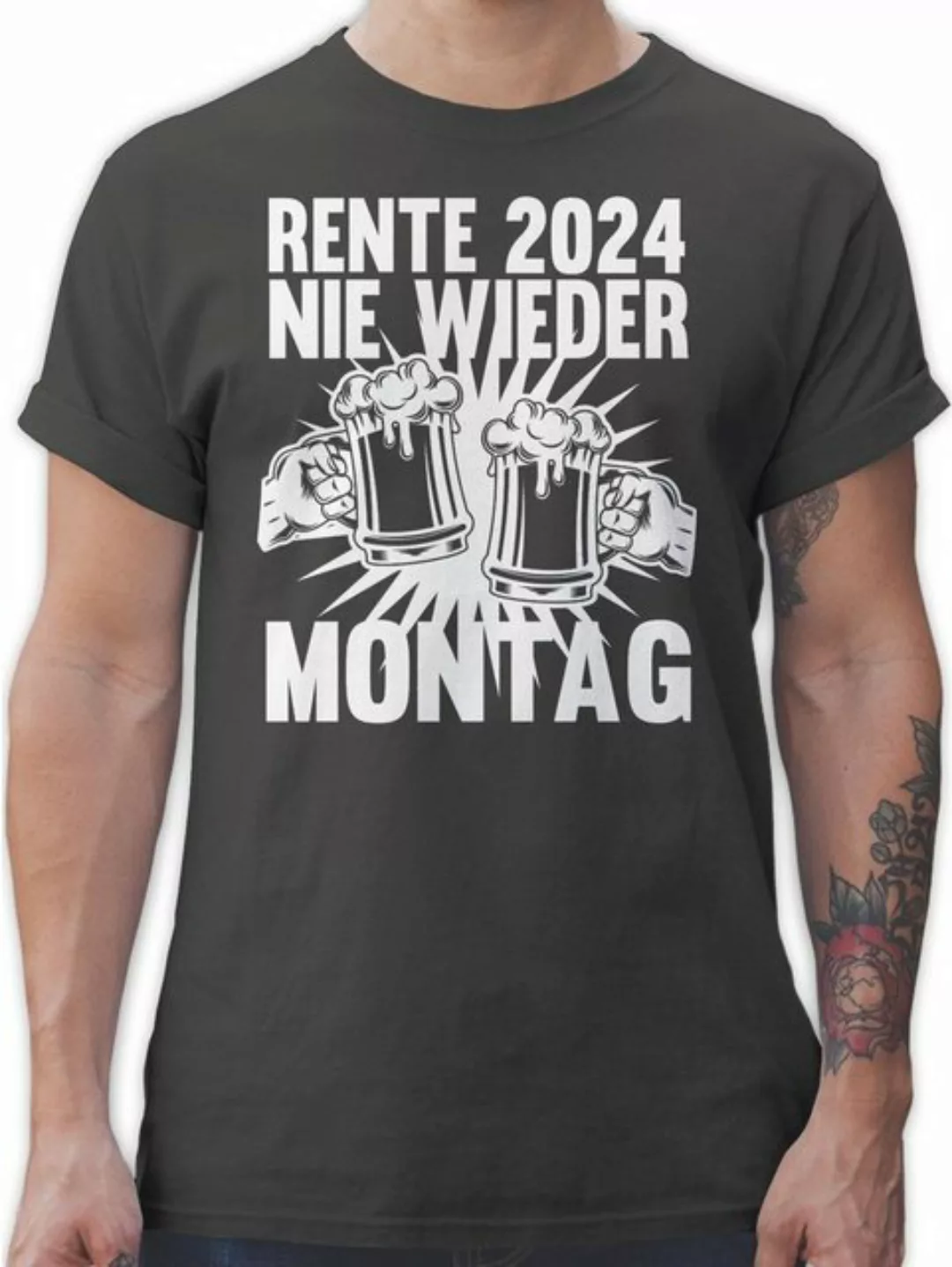 Shirtracer T-Shirt Rente 2024 Nie wieder Montag Rentner Rente günstig online kaufen