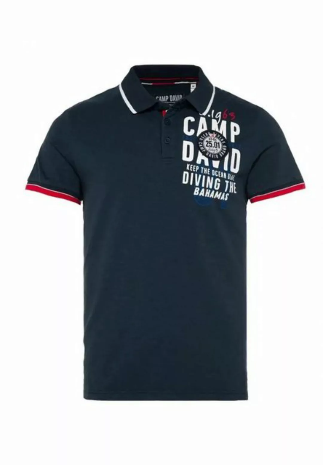 CAMP DAVID Poloshirt mit Kontrastnähten günstig online kaufen