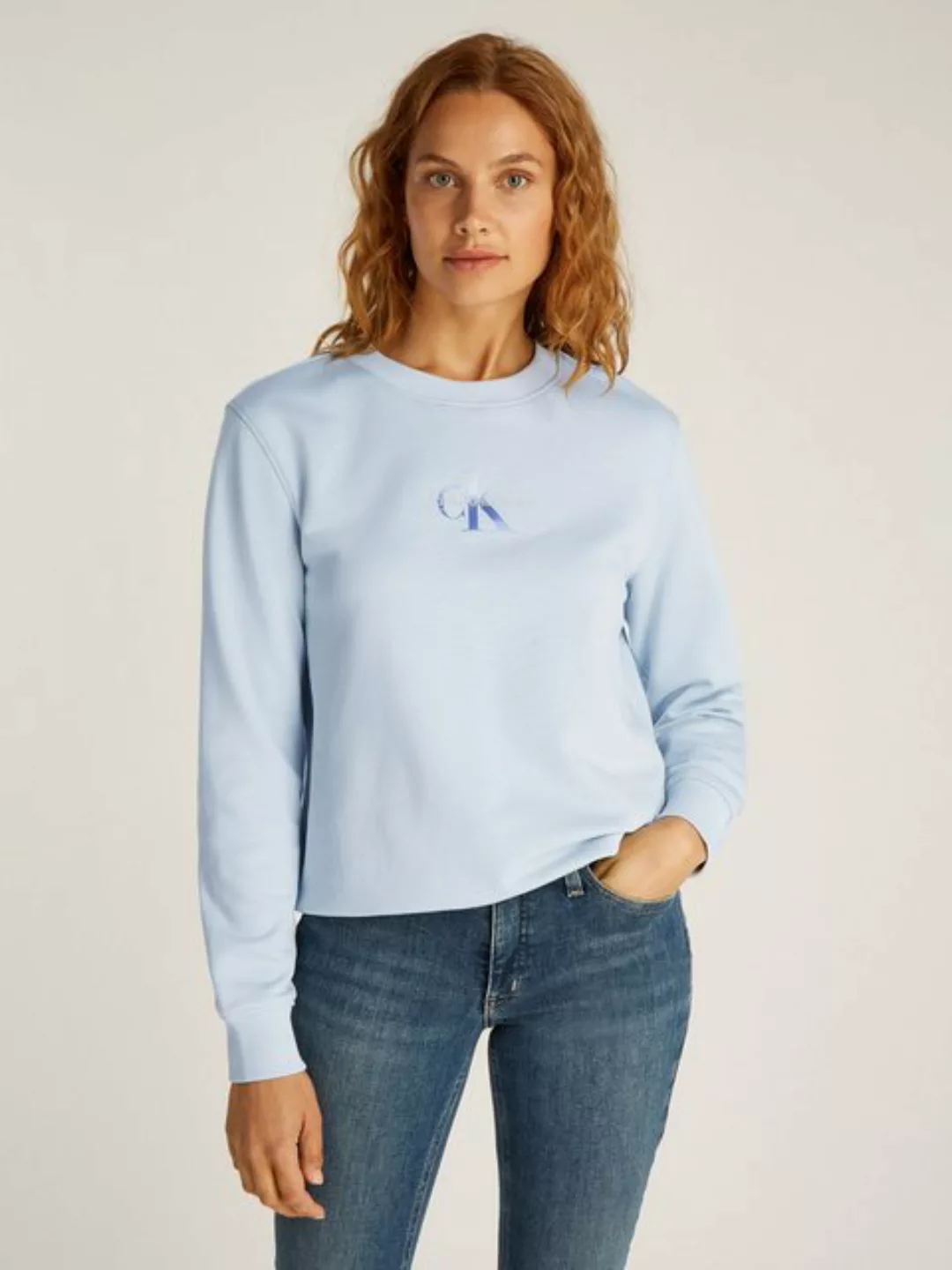 Calvin Klein Jeans Sweatshirt "GRADIENT MONOLOGO CREWNECK", mit Logo günstig online kaufen