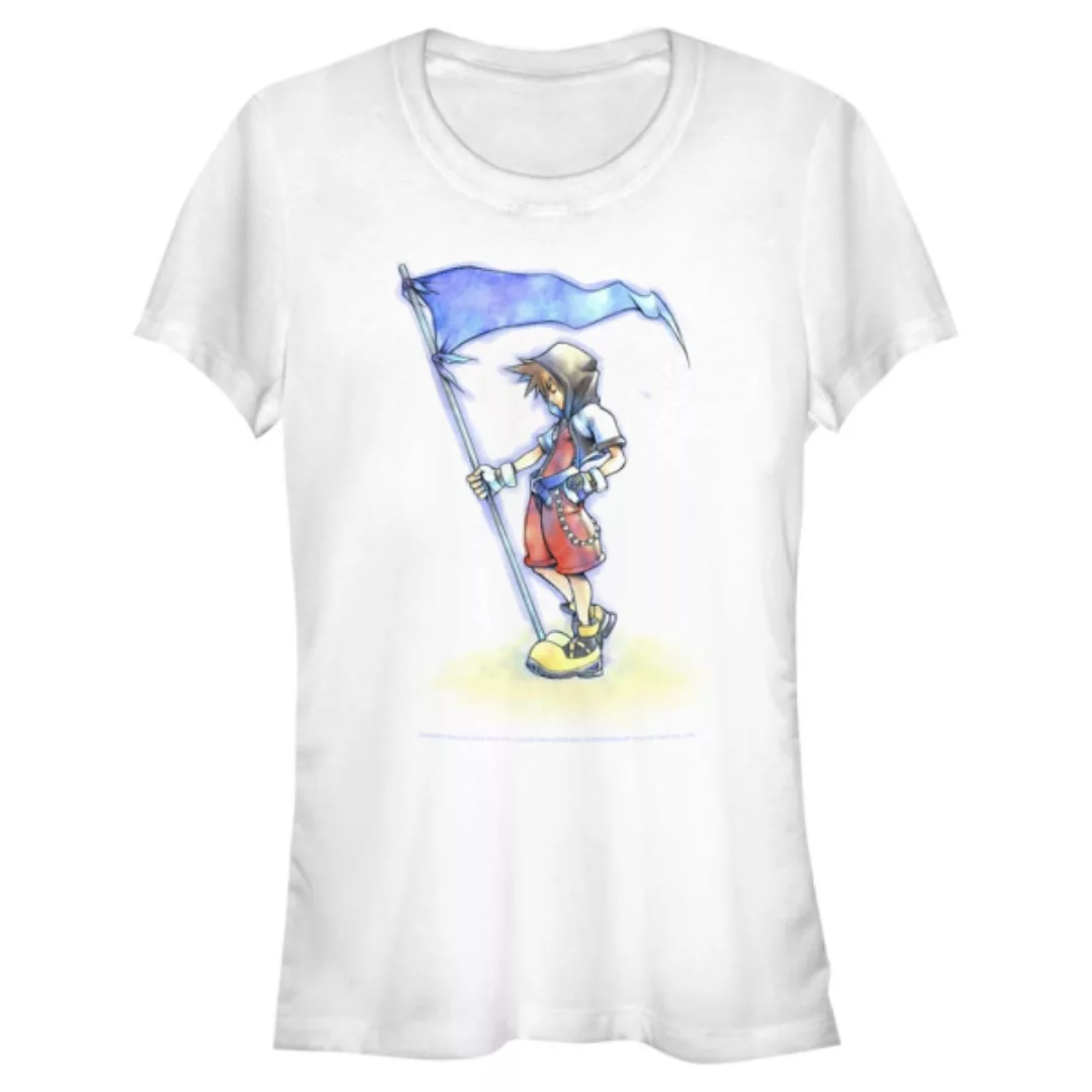 Disney - Kingdom Hearts - Sora With Flag - Frauen T-Shirt günstig online kaufen