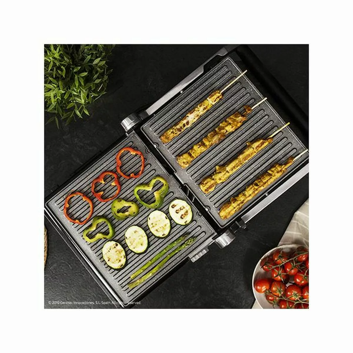 Kontaktgrill Cecotec Rock'ngrill Smart 2000w Schwarz Edelstahl günstig online kaufen