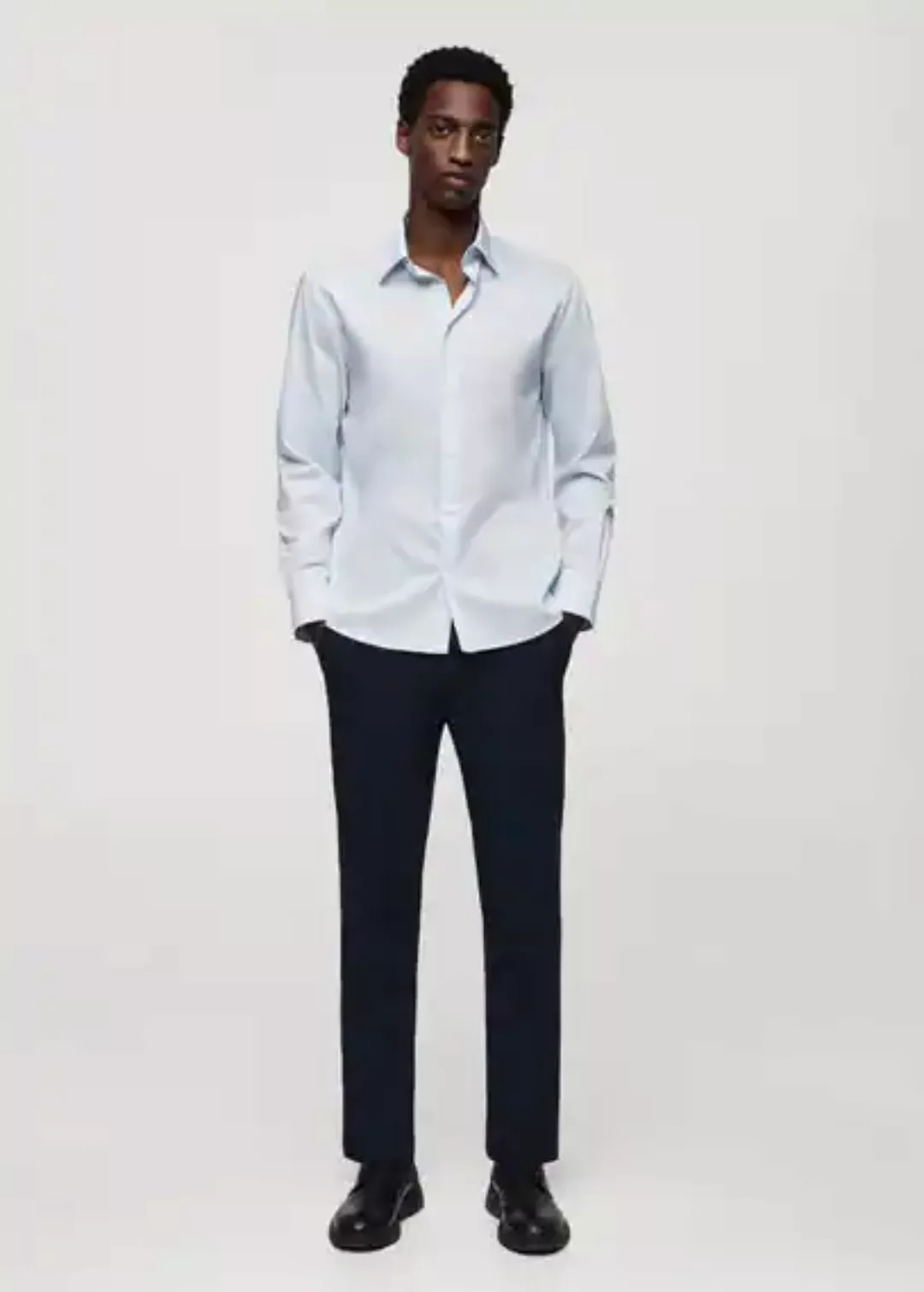 Slim Fit-Hemd aus Stretch-Baumwolle günstig online kaufen