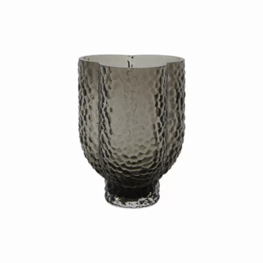 Vase Arura Trio glas grau / 13,5 x 11,9 x H 18 cm - Strukturglas - AYTM - G günstig online kaufen