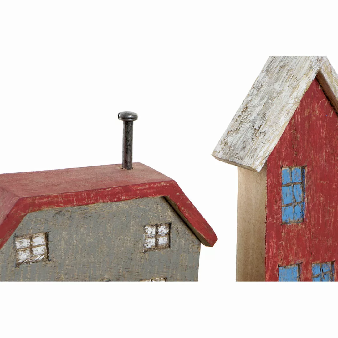 Deko-figur Dkd Home Decor Bunt Eisen Häuser (60 X 10 X 24 Cm) günstig online kaufen