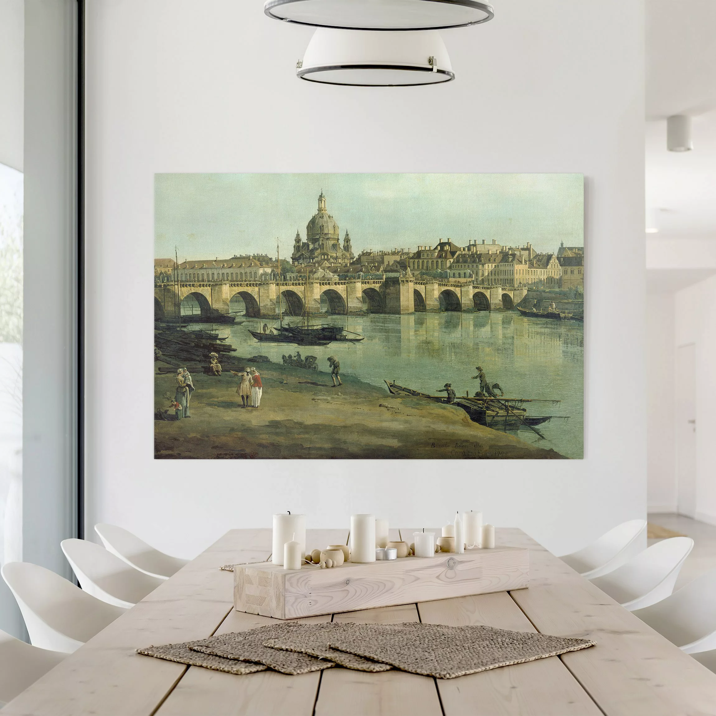 Leinwandbild Kunstdruck - Querformat Bernardo Bellotto - Dresden vom rechte günstig online kaufen