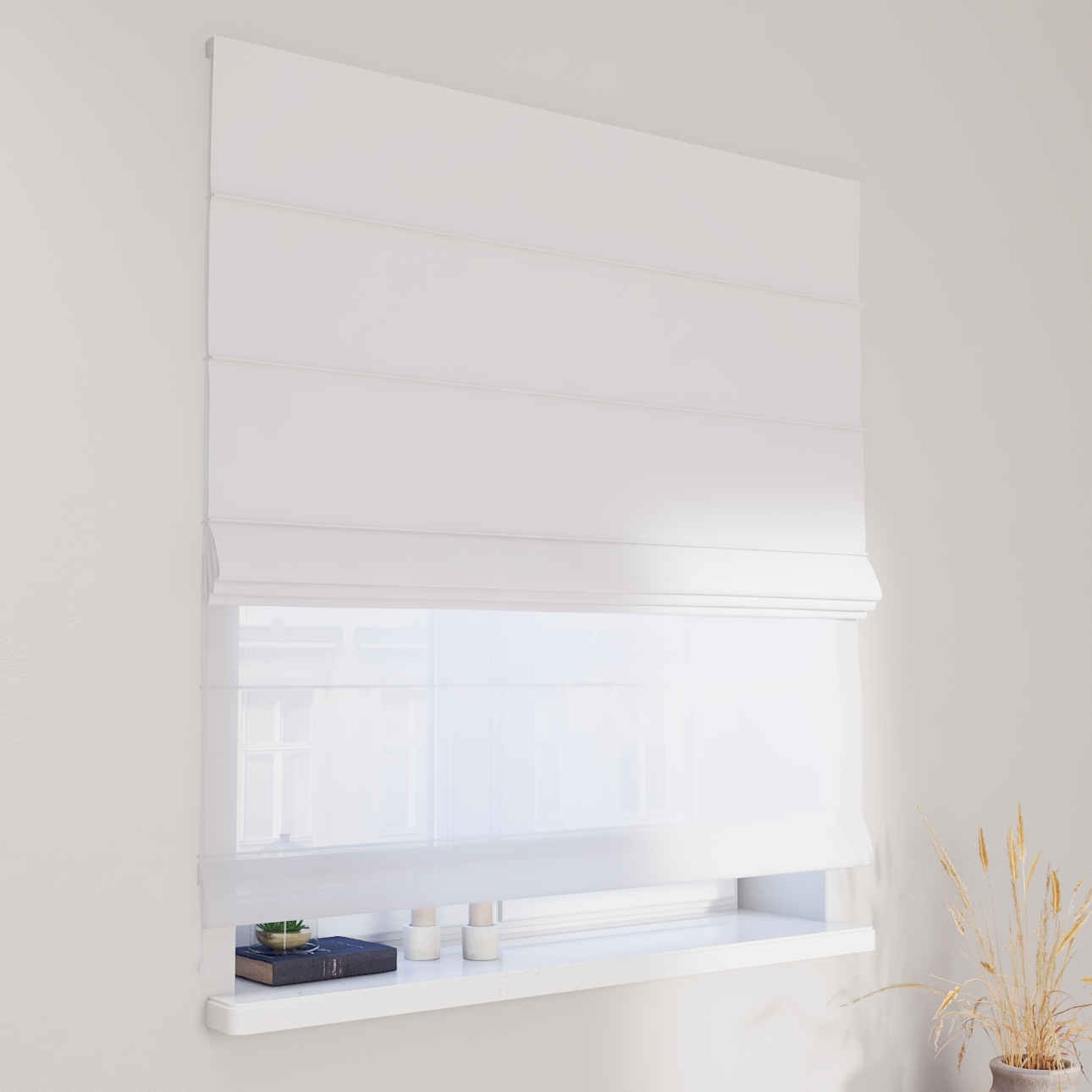 Dekoria Doppelraffrollo Duo, weiß, 130 x 170 cm günstig online kaufen