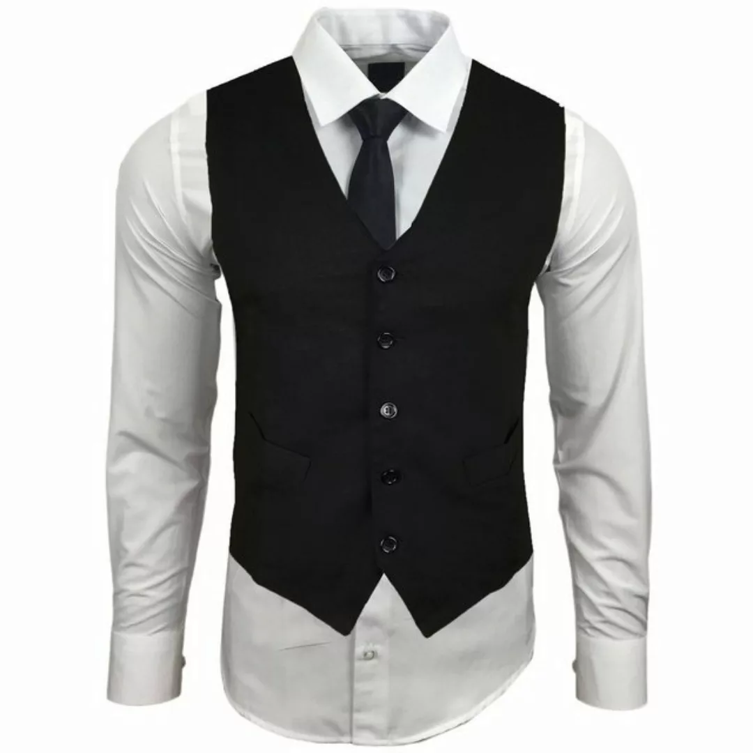 Baxboy Langarmhemd Baxboy Langarmhemd Herren Hemd Weste Krawatte 3-teilig S günstig online kaufen