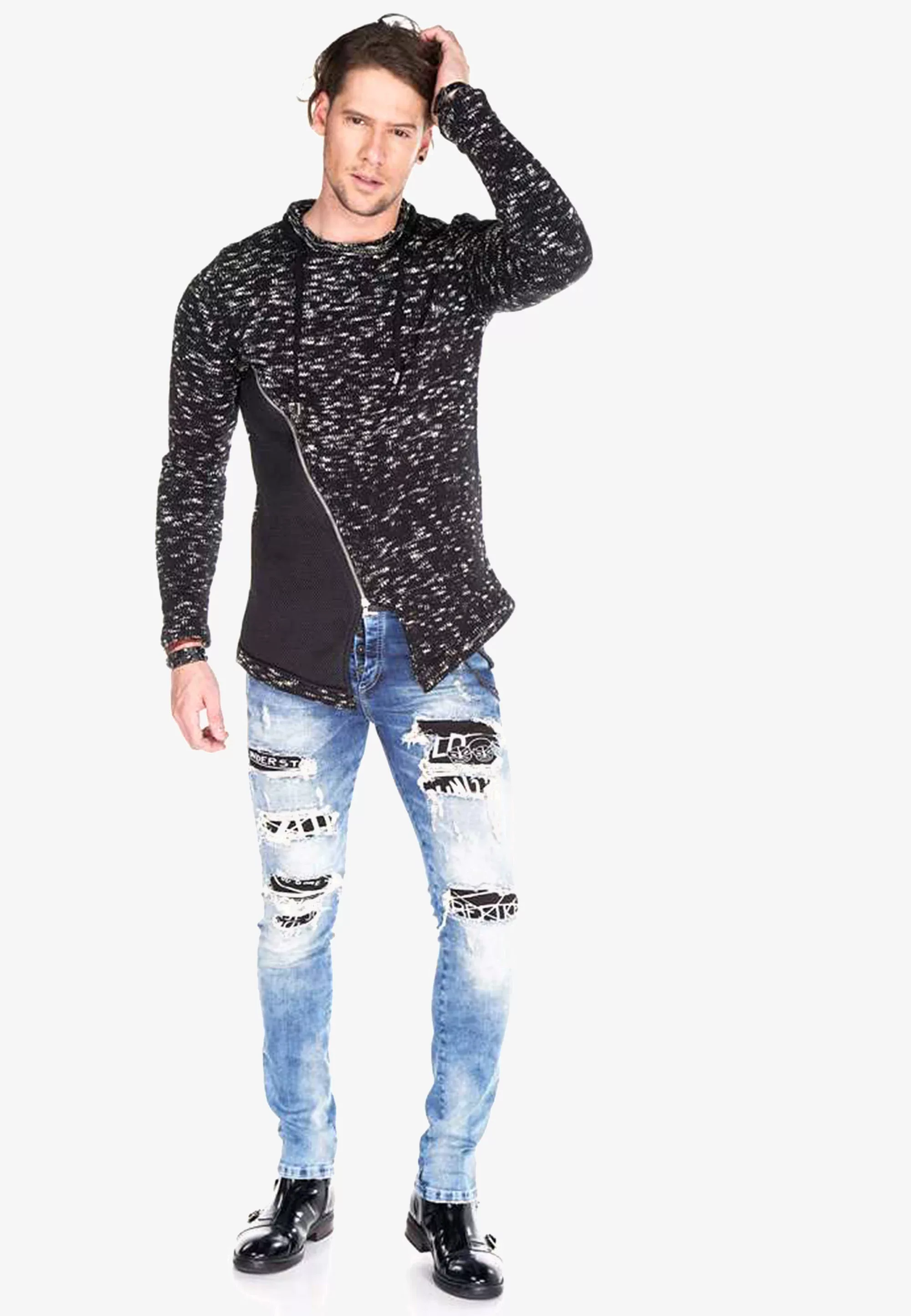 Cipo & Baxx Bequeme Jeans, im Used-Look mit Print-Elementen günstig online kaufen