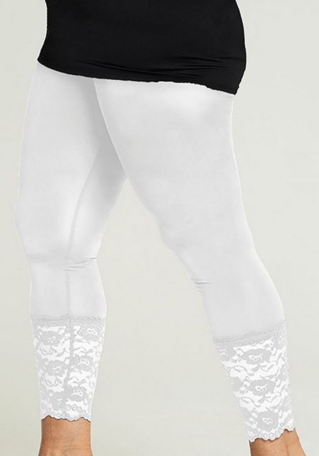 SANDGAARD Leggings mit Spitze am Beinabschluss günstig online kaufen