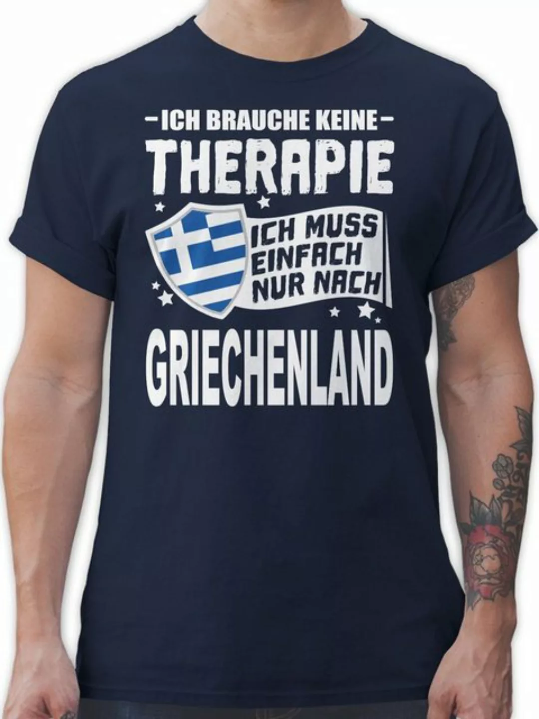 Shirtracer T-Shirt Ich brauche keine Therapie Ich muss einfach nur nach Gri günstig online kaufen