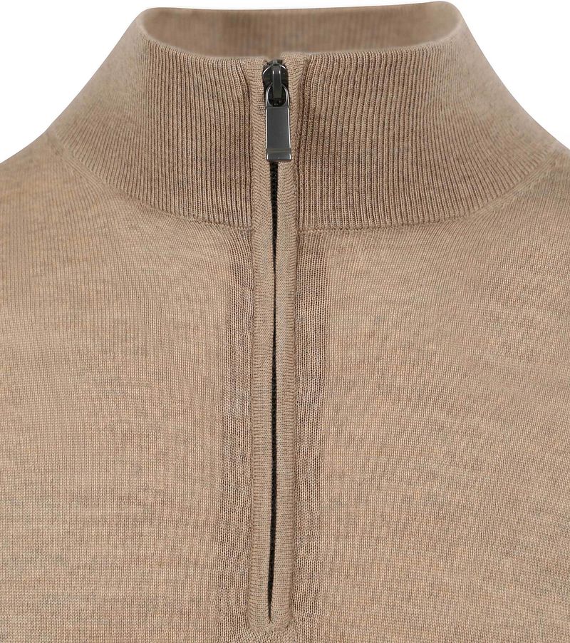 Suitable Merino Half Zip Pullover Beige - Größe L günstig online kaufen