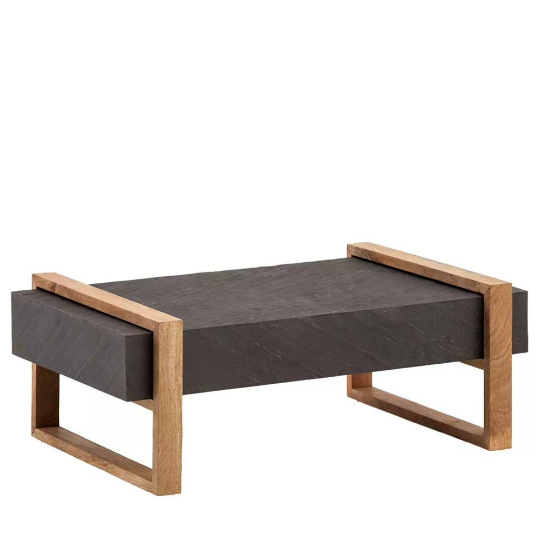 Designercouchtisch Couchtisch in Anthrazit und Mangoholz Naturfarben günstig online kaufen