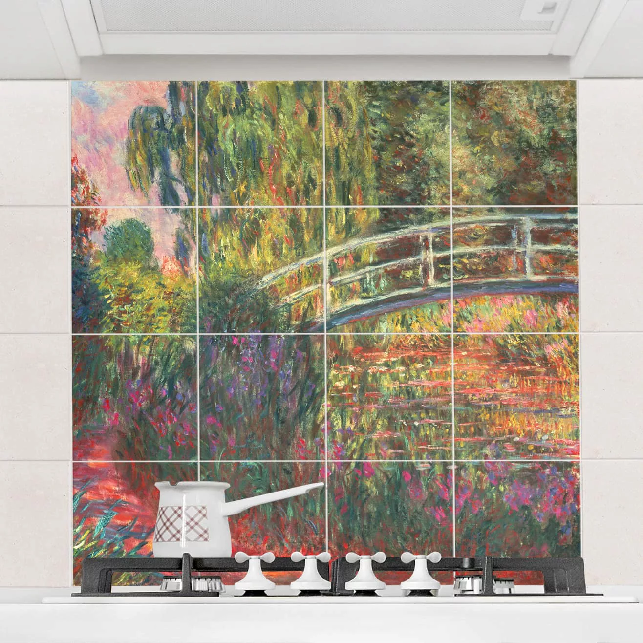 Fliesenbild Natur & Landschaft - Quadrat Claude Monet - Japanische Brücke i günstig online kaufen