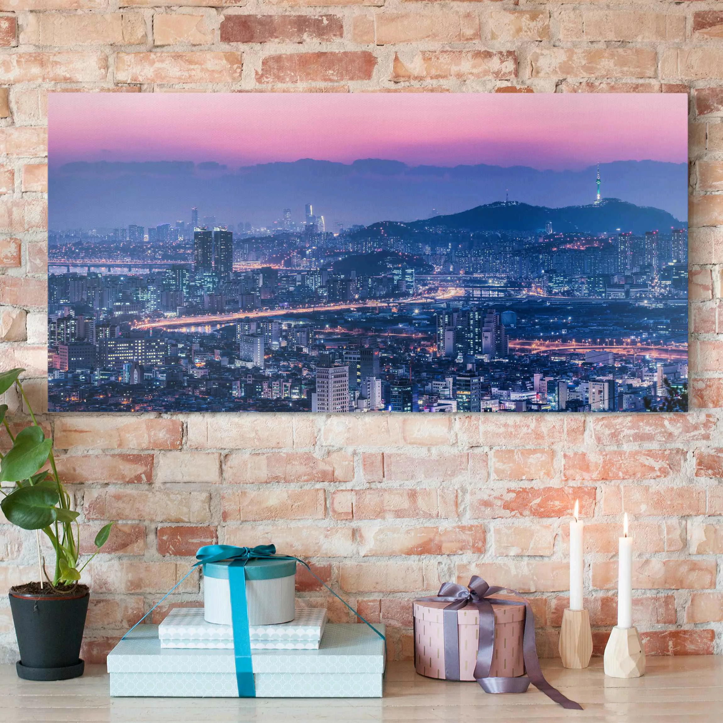 Leinwandbild Skyline von Seoul günstig online kaufen