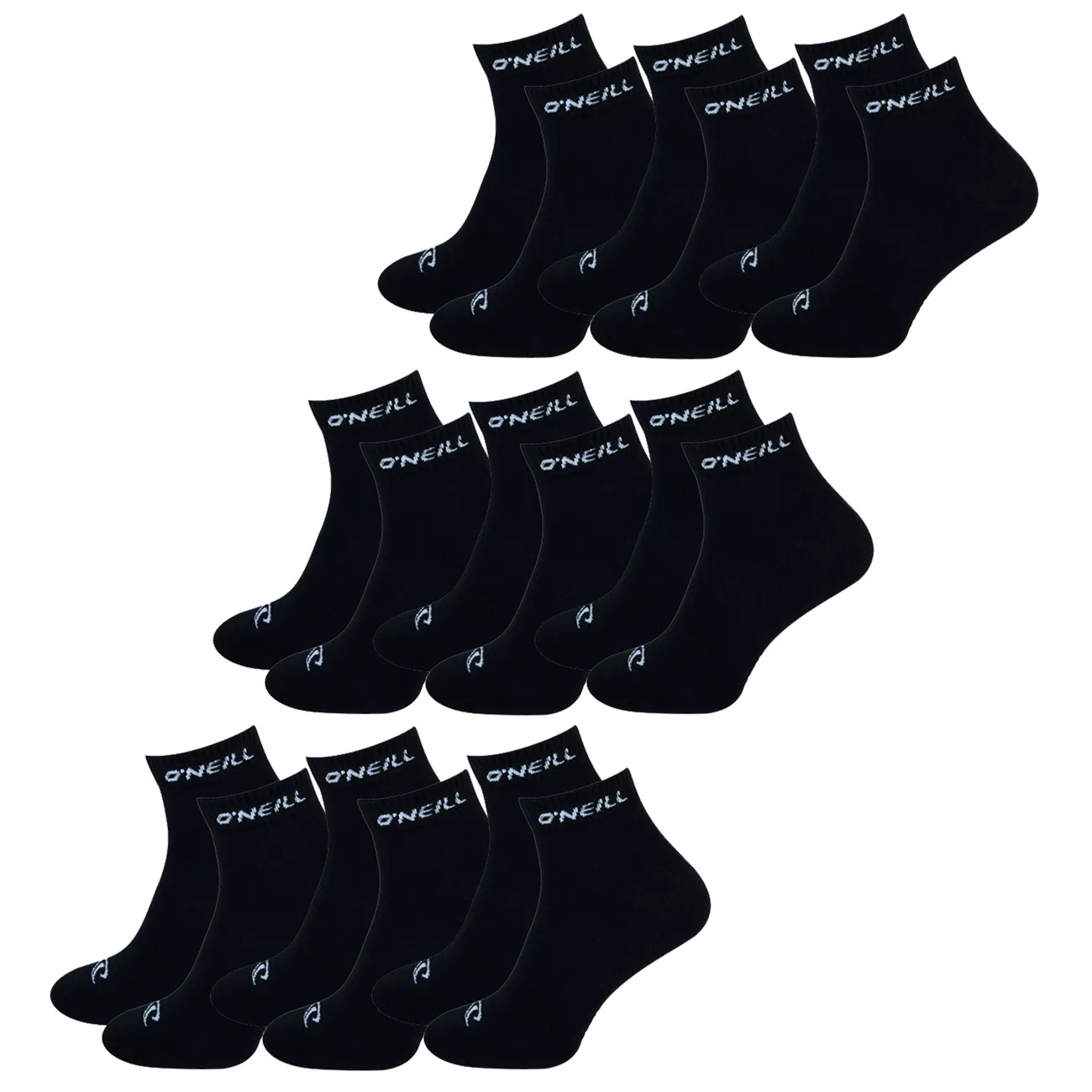 O'Neill Unisex Quarter Socken - 6er 9er 12er Multipack günstig online kaufen