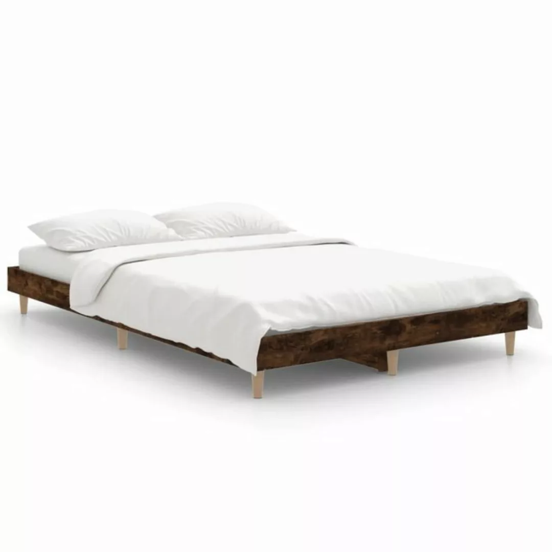 furnicato Bett Bettgestell Räuchereiche 120x190 cm Holzwerkstoff günstig online kaufen