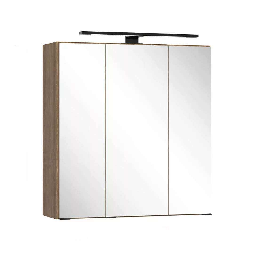Badezimmer Spiegelschrank 60 cm breit Eiche SORRENT-03 günstig online kaufen