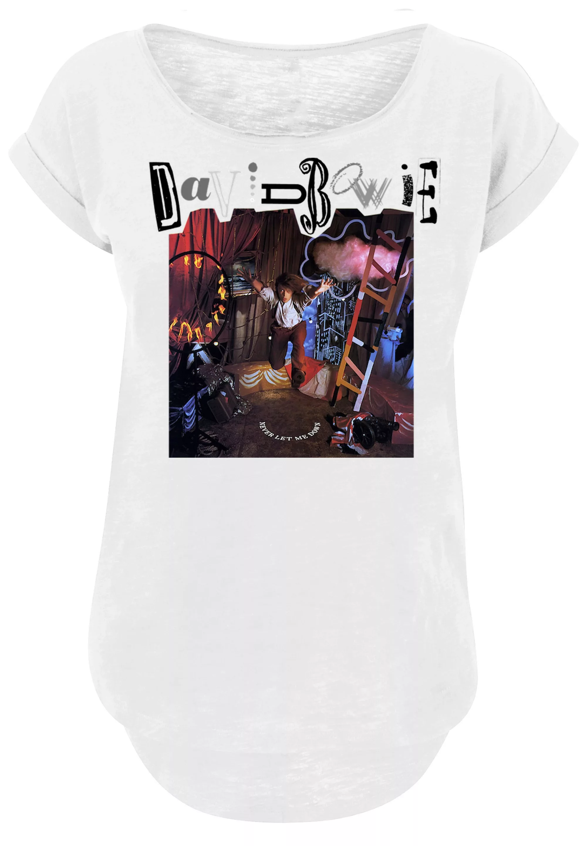 F4NT4STIC T-Shirt "Long Cut T-Shirt David Bowie Me Down Album Cover", Damen günstig online kaufen