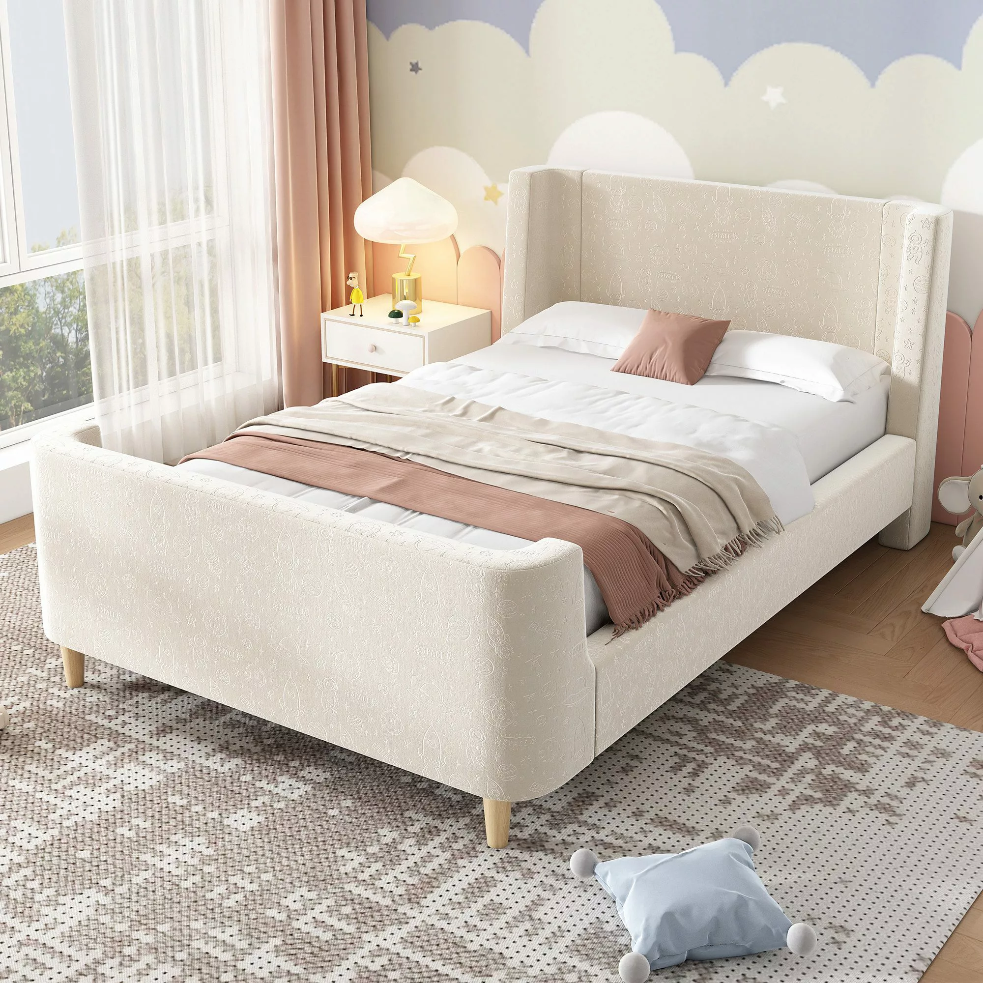 Flieks Polsterbett, Kinderbett Einzelbett 90x200cm mit günstig online kaufen