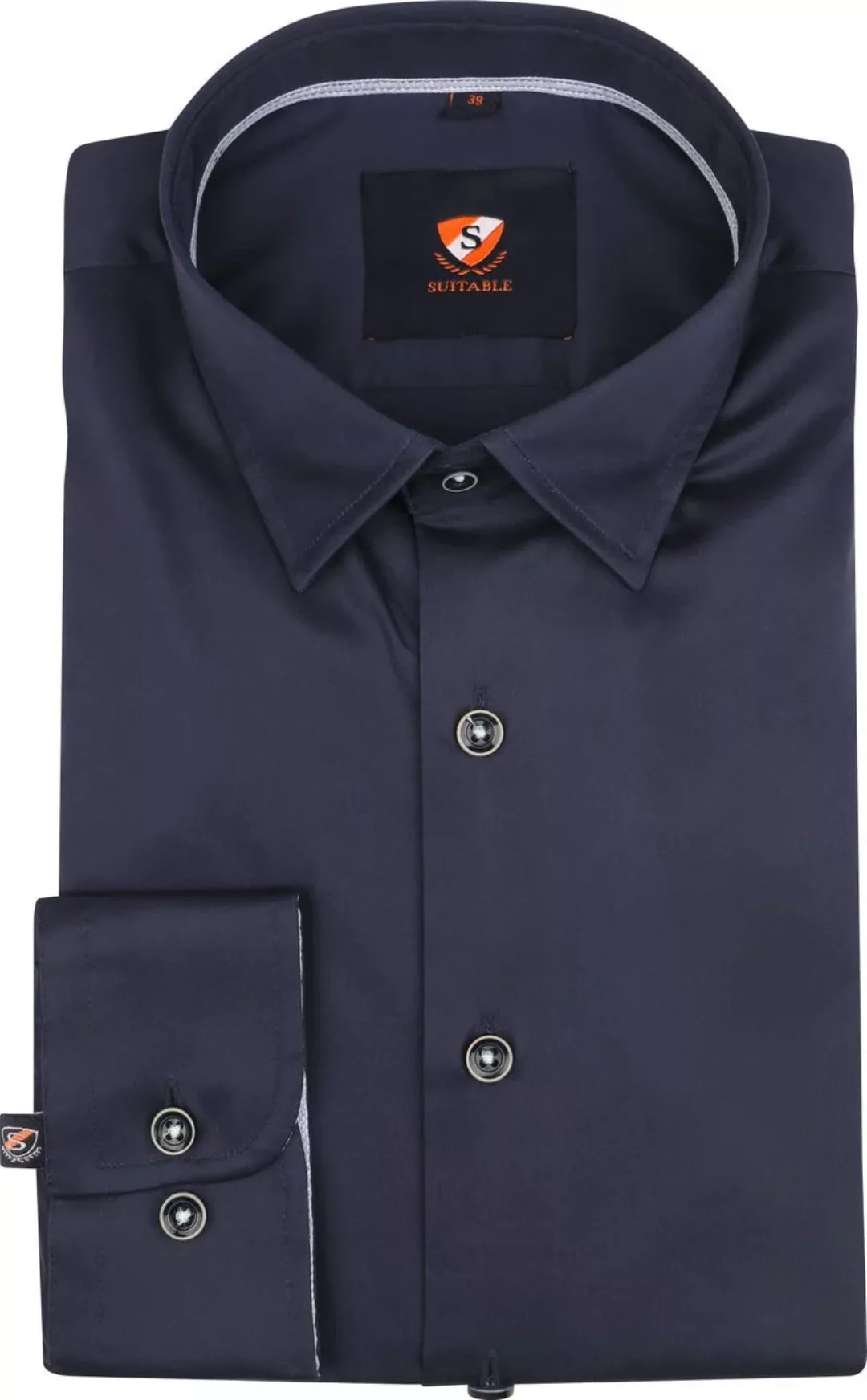 Suitable Twill Hemd Dunkelblau - Größe 40 günstig online kaufen