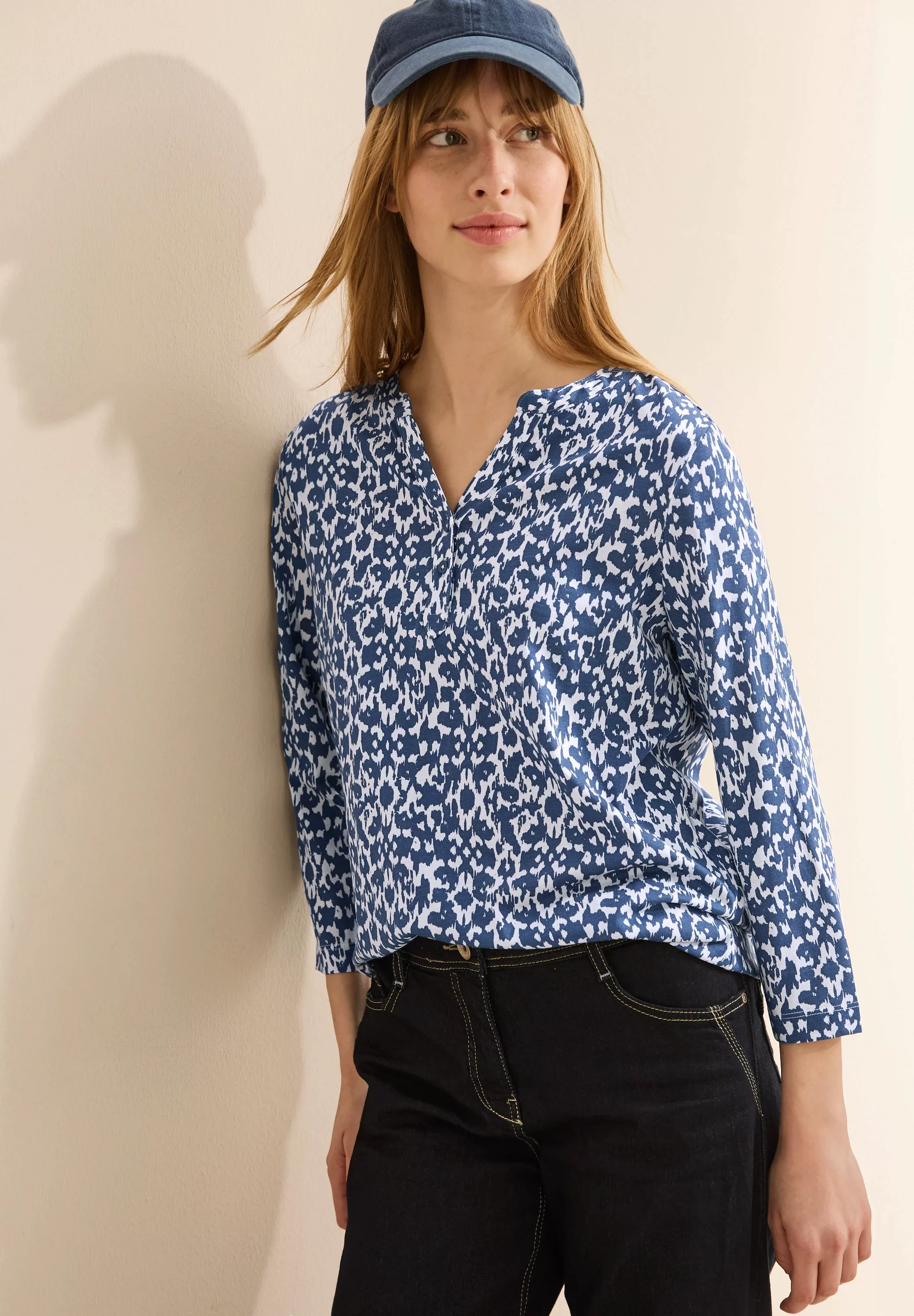 Cecil 3/4-Arm-Shirt, mit Minimal-Print und im Tunika-Look günstig online kaufen