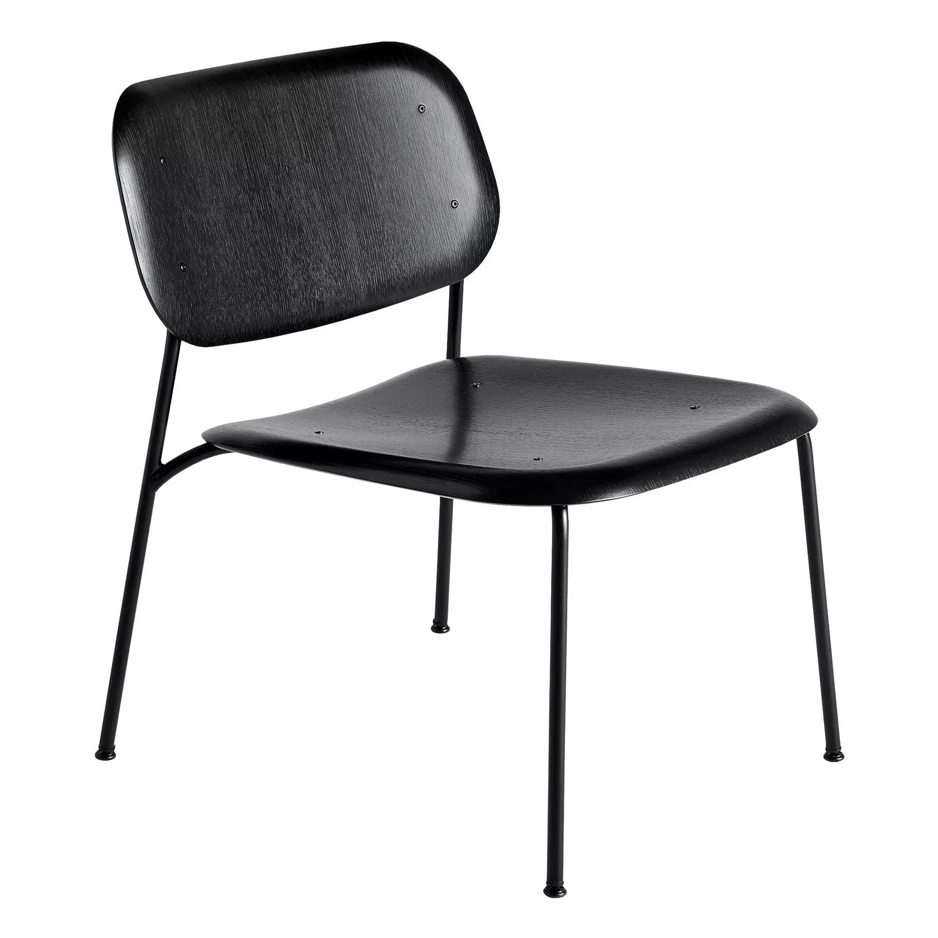 HAY - Soft Edge 10 Lounge Stuhl - schwarz/lackiert wasserbasiert/Gestell St günstig online kaufen