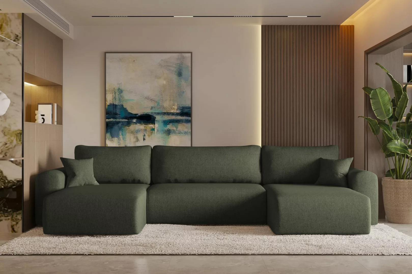 Kaiser Möbel Ecksofa mit schlaffunktion und bettkasten, Sofa U-form, Couch günstig online kaufen
