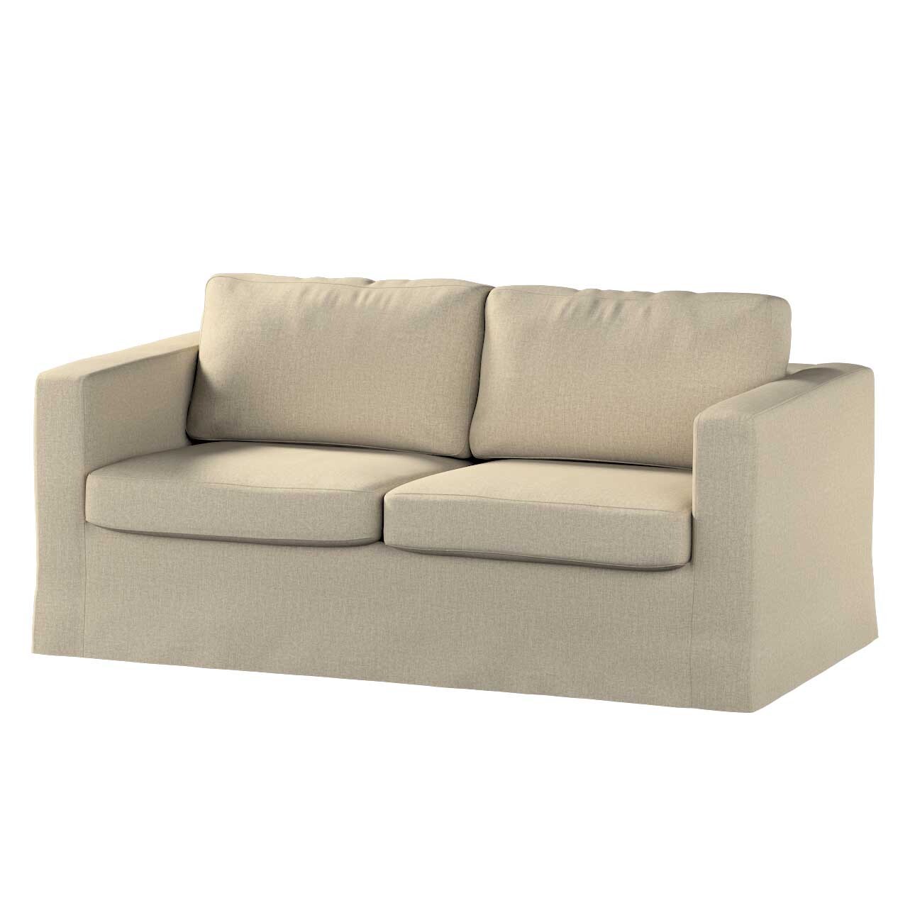 Bezug für Karlstad 2-Sitzer Sofa nicht ausklappbar, lang, beige- grau, Sofa günstig online kaufen